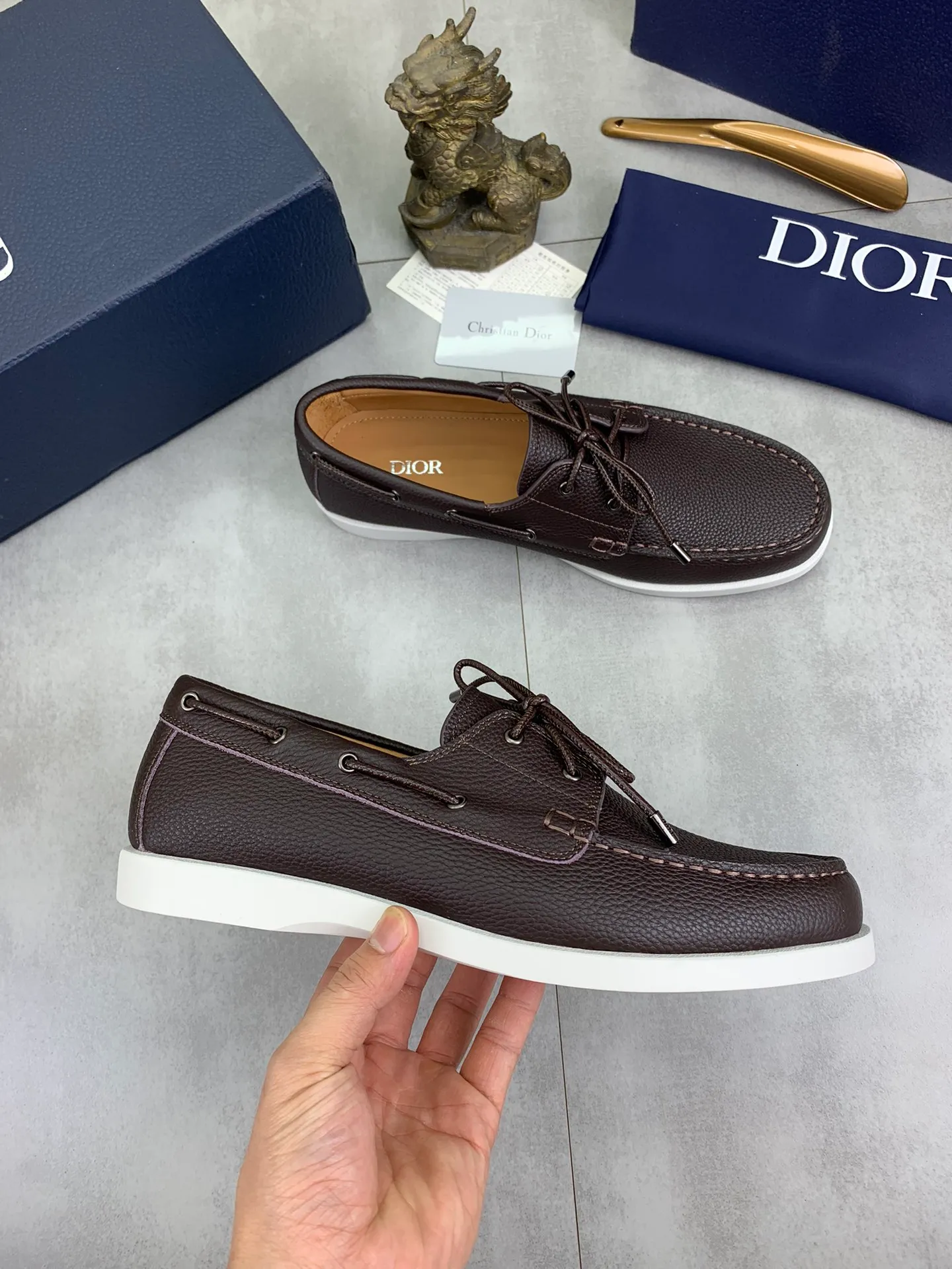 Men's shoes 💰P542 New 💰Higher version 💎💎💎Dior original 1:1 replica! Top Italian purchasing agent! Men's business casual leather shoes, original imported calfskin upper, ultimate texture, gentleman style, imported water-dyed cowhide inside, top-quality original Italian rubber outsole, first-class workmanship, top quality! Size: 39-44 (38 45 customized) 4️⃣ colors available